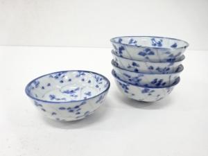 染付　花　小鉢　5客揃